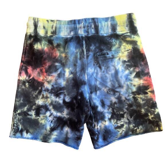 Guess Tie Dye Shorts Mens Size Medium Cotton French Terry Drawstring Waist - Picture 3 of 9